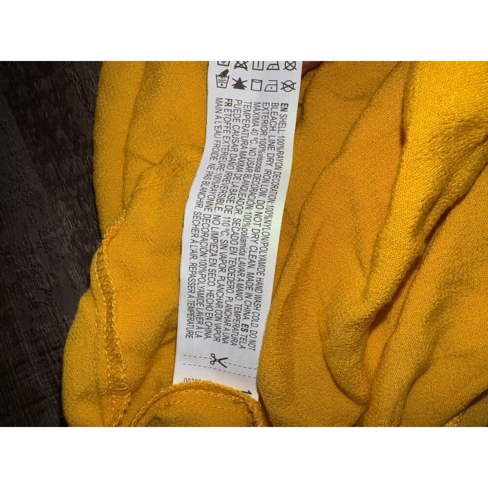 NWT Forever 21 Yellow Lace Trim Cami Tanktop Size Medium - Picture 6 of 6